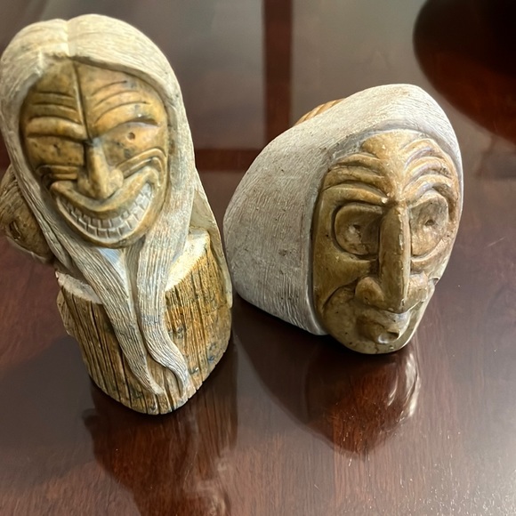 Original Leroy Hill  # 202 & Danelle Sandy stone sculptures. They are friends - Picture 1 of 16